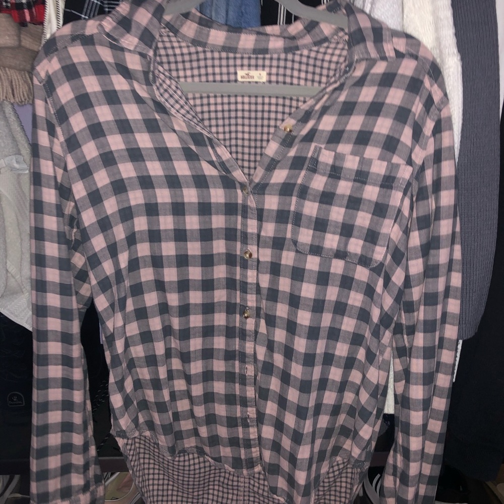 Pink grey flannel